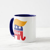 President Donald Trump 2024 GOP Elephant Hair Mug (Front Left)