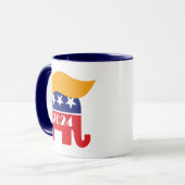 President Donald Trump 2024 GOP Elephant Hair Mug (Front Left)