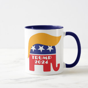 President Donald Trump 2024 GOP Elephant Hair Mug