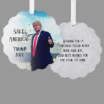 President Donald Trump 2024 Save America Ship Ornament Card