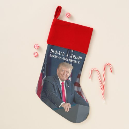 President Donald Trump America 45th President Christmas Stocking