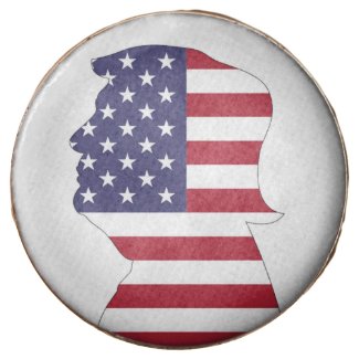PRESIDENT DONALD TRUMP AMERICAN FLAG CHOCOLATE COVERED OREO