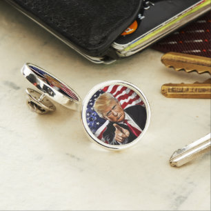 President Donald Trump American Flag Coin Lapel Pin