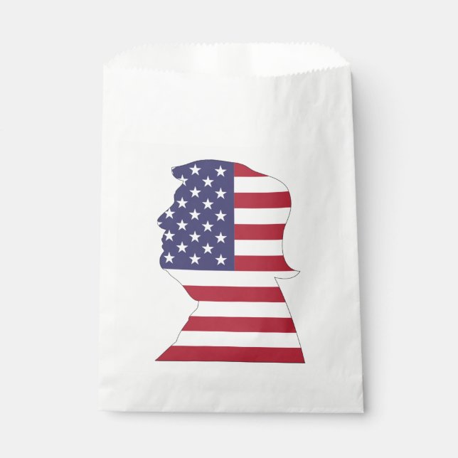 PRESIDENT DONALD TRUMP AMERICAN FLAG FAVOR BAG (Front)