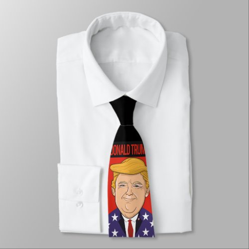 President Donald Trump American flag Neck Tie