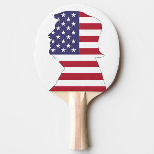 PRESIDENT DONALD TRUMP AMERICAN FLAG Ping-Pong PADDLE