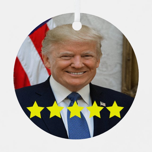 President Donald Trump Approval Rating Metal Ornament (Front)