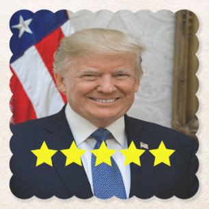 President Donald Trump Approval Rating Paper Coaster