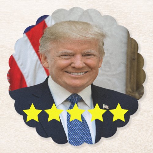 President Donald Trump Approval Rating Paper Coaster