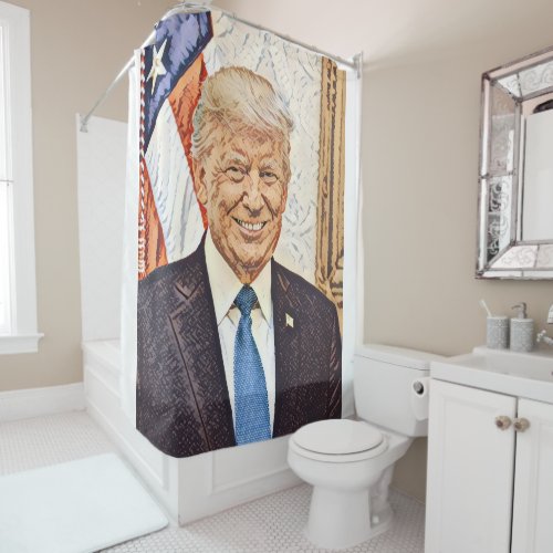 President Donald Trump Art Shower Curtain