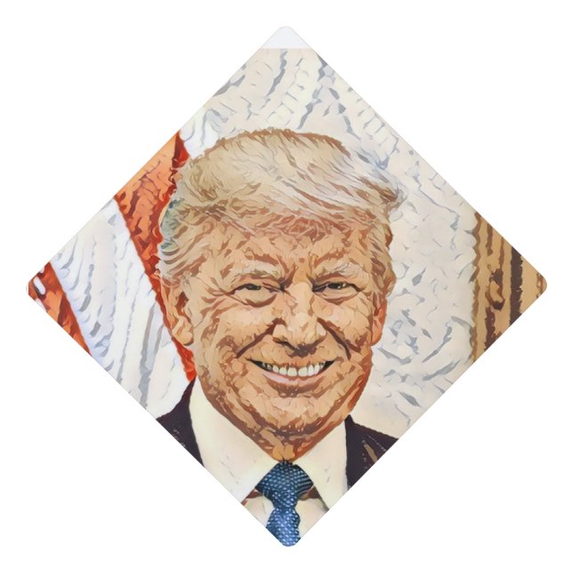 President Donald Trump Art Tassel Topper (Front)