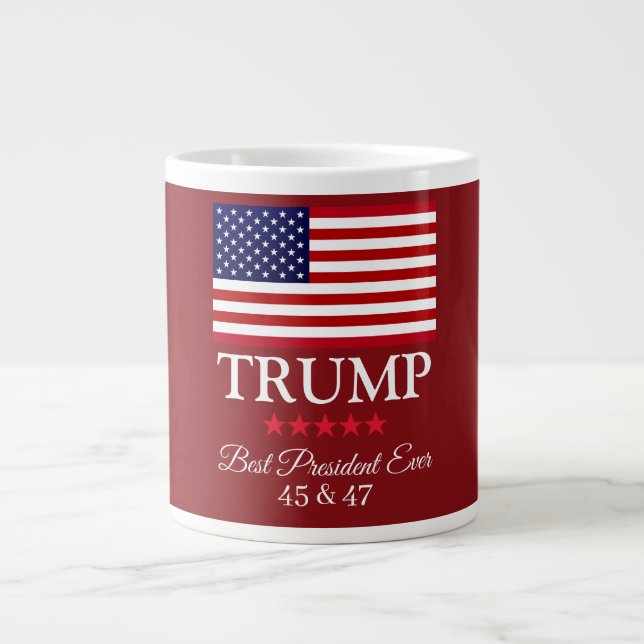 PRESIDENT DONALD TRUMP BEST PRESIDENT EVER  GIANT COFFEE MUG (Front)
