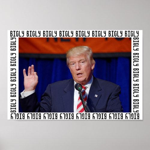 President Donald Trump Bigly Frame Poster