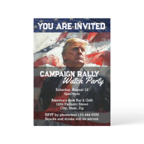 President Donald Trump Campaign Watch Party Custom Invitation