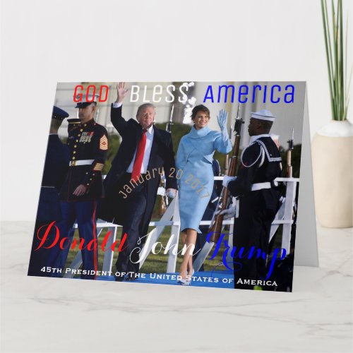 President Donald Trump First Lady Melania Card