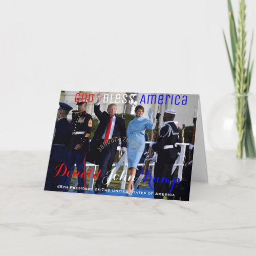President Donald Trump First Lady Melania Card
