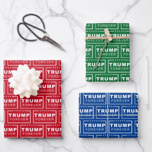 President Donald Trump Forever Christmas Wrapping Paper Sheets