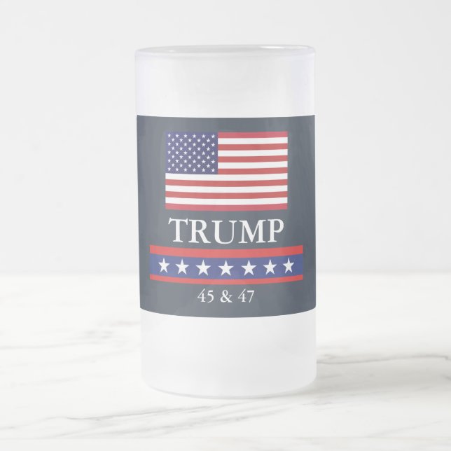 PRESIDENT DONALD TRUMP FROSTED GLASS MUG (Center)