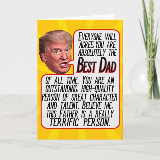 President Donald Trump Funny Fathers Day Card | Zazzle.com