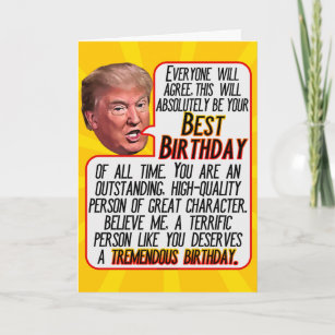 President Donald Trump Funny Tremendous Birthday Holiday Card