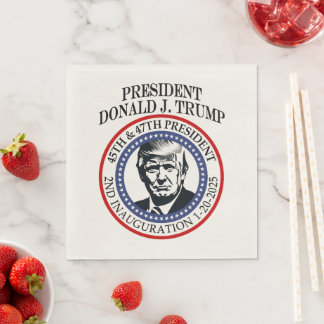 President Donald Trump Gifts Inauguration Keepsake Napkins