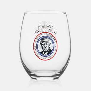 President Donald Trump Gifts Inauguration Keepsake Stemless Wine Glass