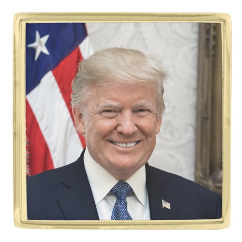 President Donald Trump Gold Finish Lapel Pin