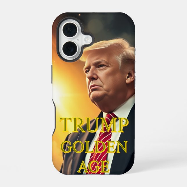 PRESIDENT DONALD TRUMP GOLDEN AGE iPhone CASE (Back)