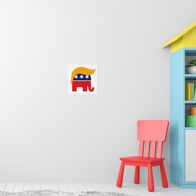 Trump American Flag TRUMP WON Sticker Bumper Trump American Flag TRUMP WON Sticker Bumper