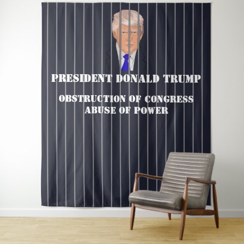 President Donald Trump impeachment charges in jail Tapestry