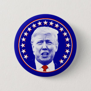 President Donald Trump in Blue Button