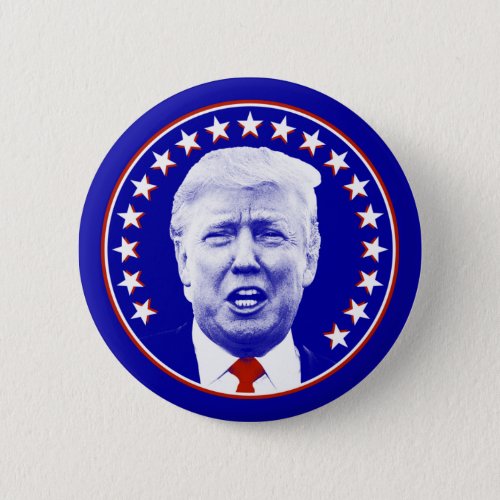 President Donald Trump in Blue Button