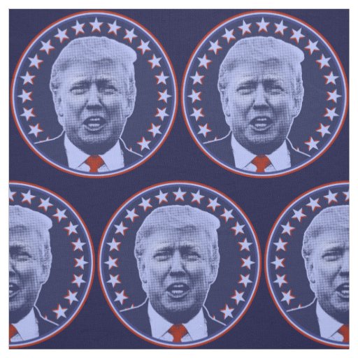 President Donald Trump in Blue Fabric Zazzle