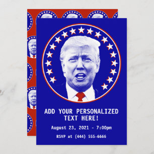President Donald Trump in Blue Invitation