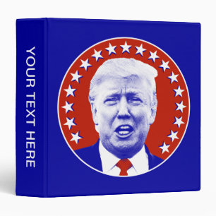 President Donald Trump in Red 3 Ring Binder