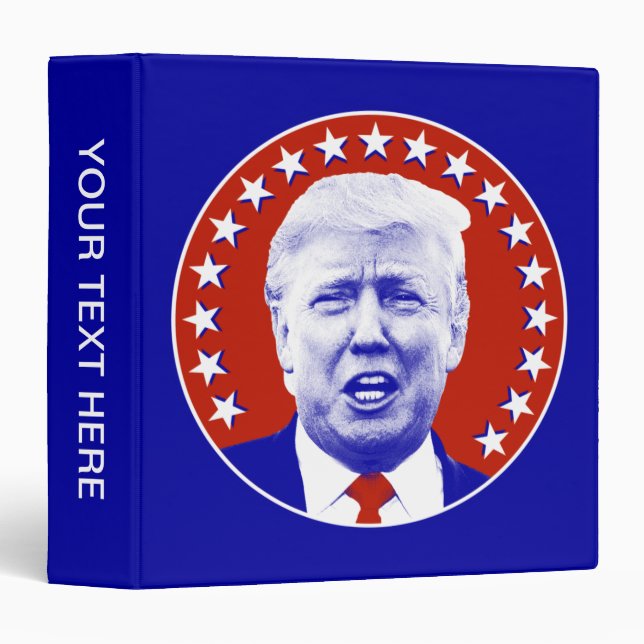 President Donald Trump in Red  3 Ring Binder (Front/Spine)
