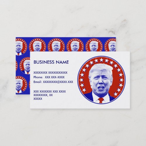 President Donald Trump in Red Business Card