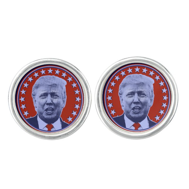 President Donald Trump in Red Cufflinks