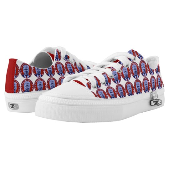 President Donald Trump in Red Low-Top Sneakers | Zazzle.com