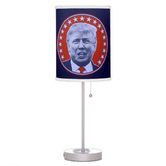 President Donald Trump in Red Table Lamp (Left)