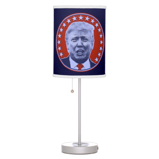 President Donald Trump in Red Table Lamp (Right)