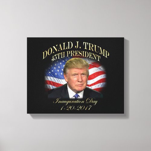 President Donald Trump Inauguration Commemorative Canvas Print