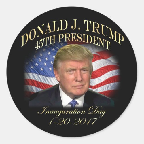 President Donald Trump Inauguration Commemorative Classic Round Sticker
