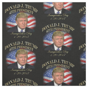 President Donald Trump Inauguration Commemorative Fabric