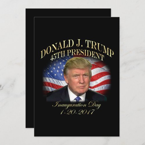 President Donald Trump Inauguration Commemorative Invitation