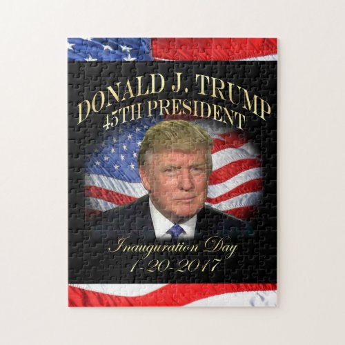 President Donald Trump Inauguration Commemorative Jigsaw Puzzle