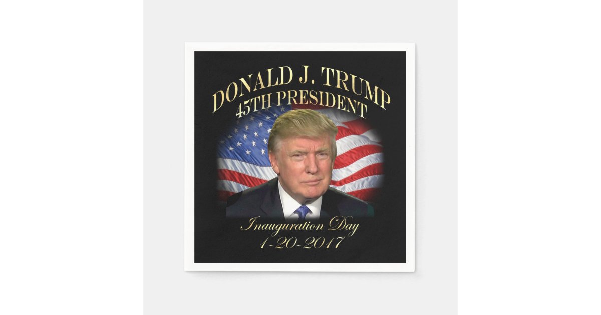 President Donald Trump Inauguration Commemorative Napkins | Zazzle