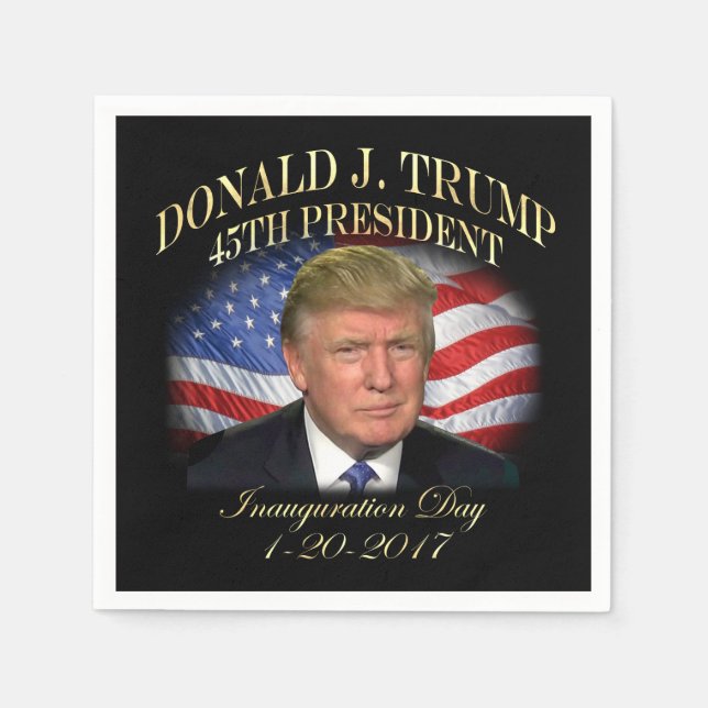 President Donald Trump Inauguration Commemorative Napkins (Front)