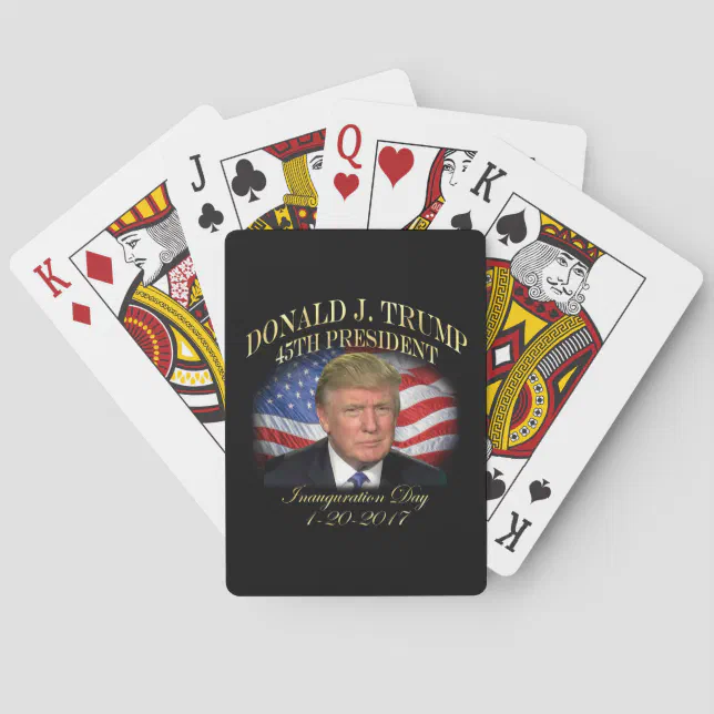 President Donald Trump Inauguration Commemorative Poker Cards | Zazzle