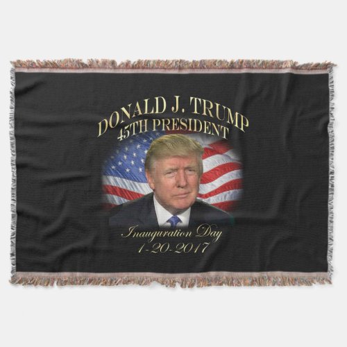 President Donald Trump Inauguration Commemorative Throw Blanket